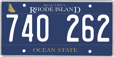 RI license plate 740262