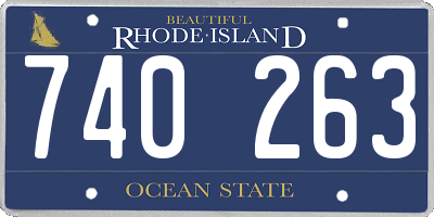 RI license plate 740263
