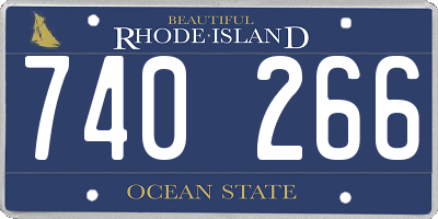RI license plate 740266