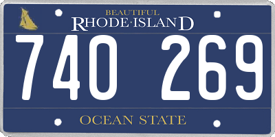 RI license plate 740269