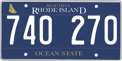 RI license plate 740270