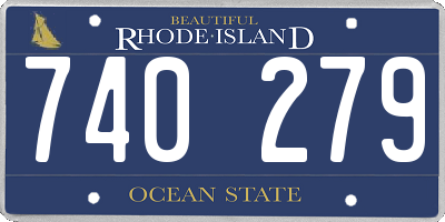RI license plate 740279