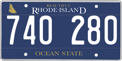 RI license plate 740280