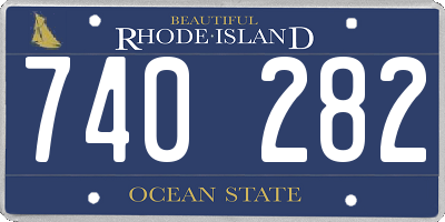 RI license plate 740282