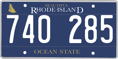 RI license plate 740285