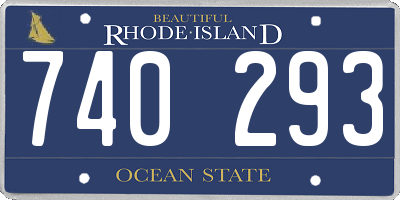 RI license plate 740293