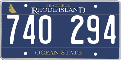 RI license plate 740294