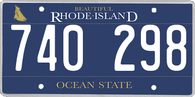 RI license plate 740298