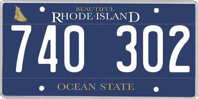 RI license plate 740302