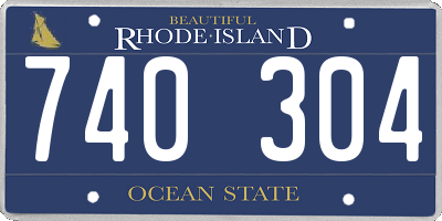 RI license plate 740304