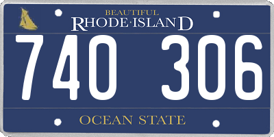 RI license plate 740306