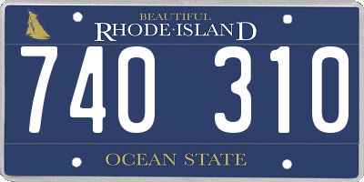 RI license plate 740310