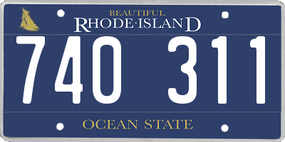 RI license plate 740311