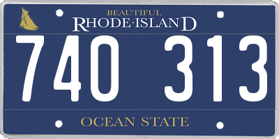 RI license plate 740313