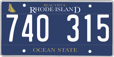 RI license plate 740315