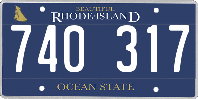 RI license plate 740317