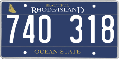 RI license plate 740318