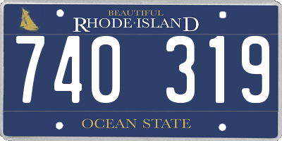 RI license plate 740319