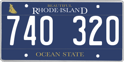 RI license plate 740320