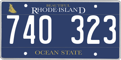 RI license plate 740323