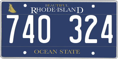 RI license plate 740324