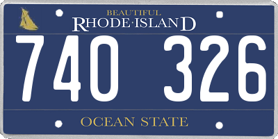 RI license plate 740326