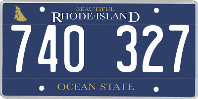 RI license plate 740327