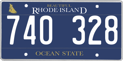 RI license plate 740328