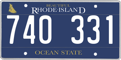RI license plate 740331