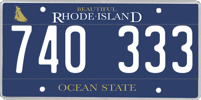 RI license plate 740333
