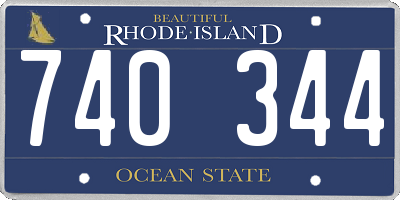 RI license plate 740344
