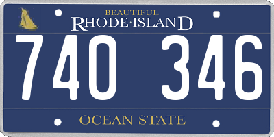 RI license plate 740346
