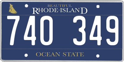 RI license plate 740349