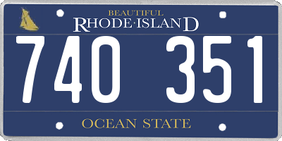 RI license plate 740351