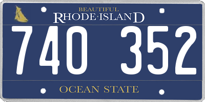 RI license plate 740352