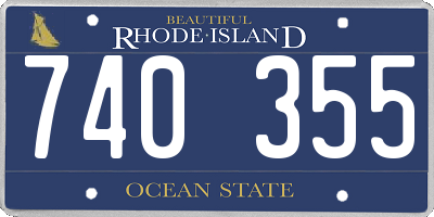 RI license plate 740355