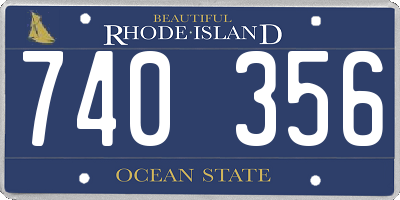 RI license plate 740356