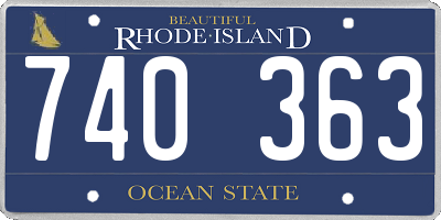RI license plate 740363