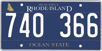 RI license plate 740366