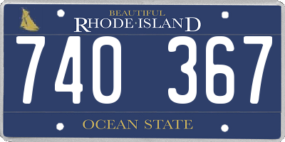 RI license plate 740367