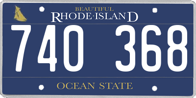 RI license plate 740368