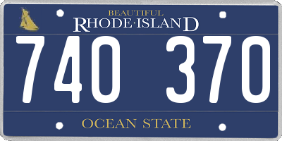 RI license plate 740370