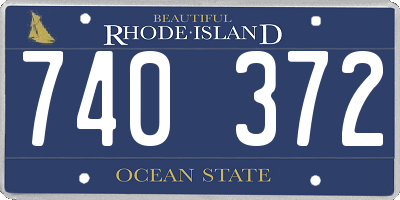 RI license plate 740372