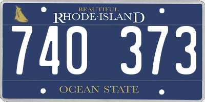 RI license plate 740373
