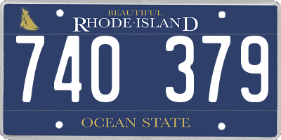 RI license plate 740379