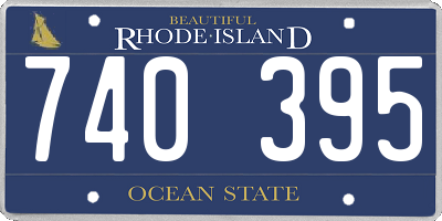 RI license plate 740395