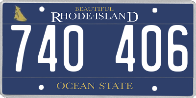RI license plate 740406