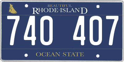 RI license plate 740407