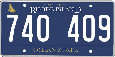 RI license plate 740409