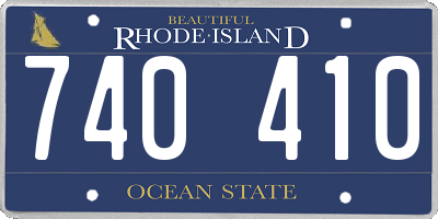 RI license plate 740410